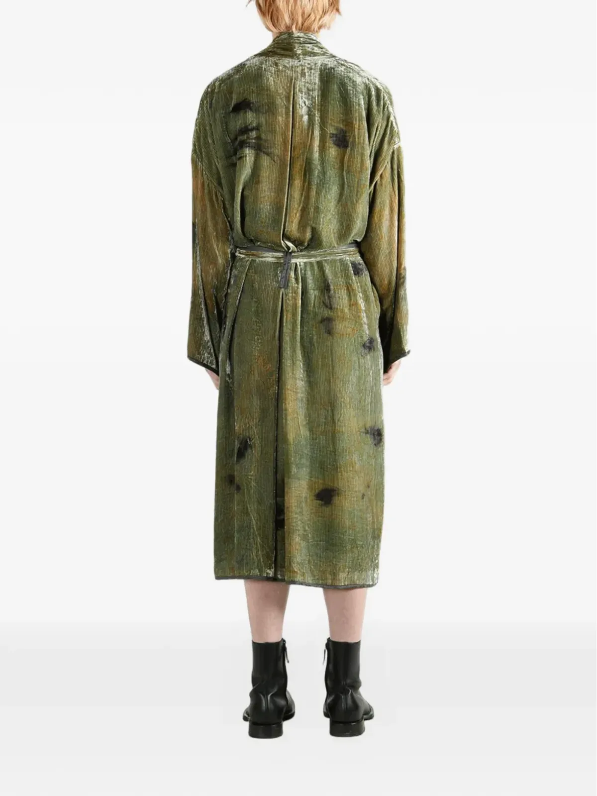 MUTEDANCE silk kimono - Green - 画像4