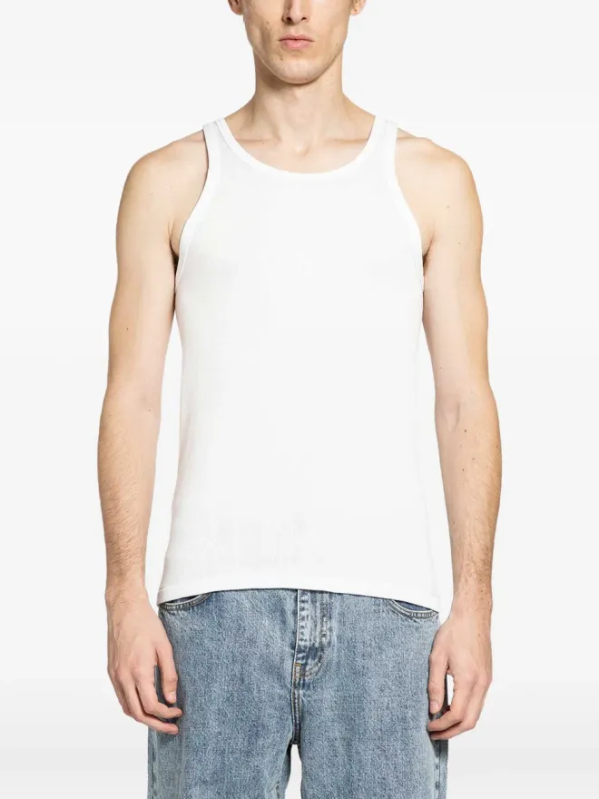 Second/Layer Second/Layer Pleaser ribbed tank top - Whiteの商品画像