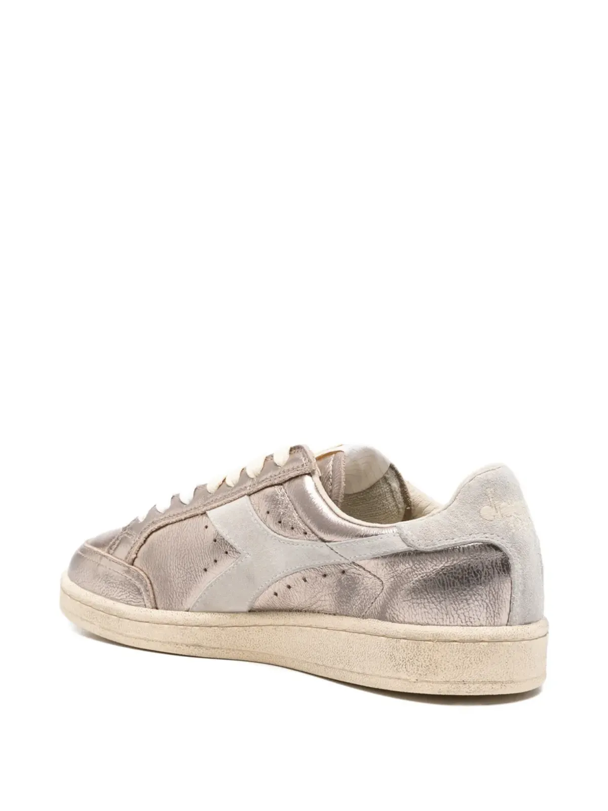 Diadora メタリックエフェクト レザー スニーカー ピンク - 画像3