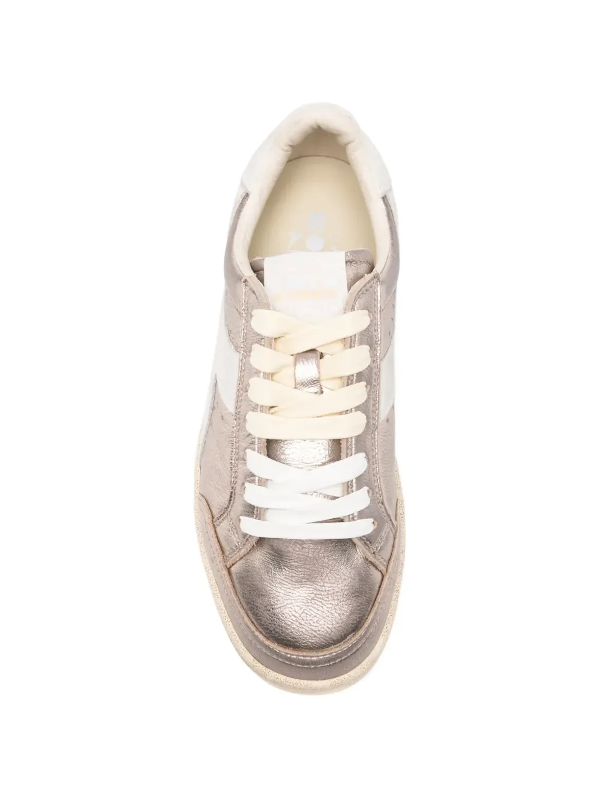 Diadora メタリックエフェクト レザー スニーカー ピンク - 画像4