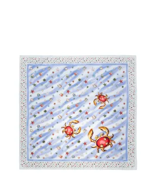 Eshvi プリントシルクスカーフ ブルー - サムネイル1