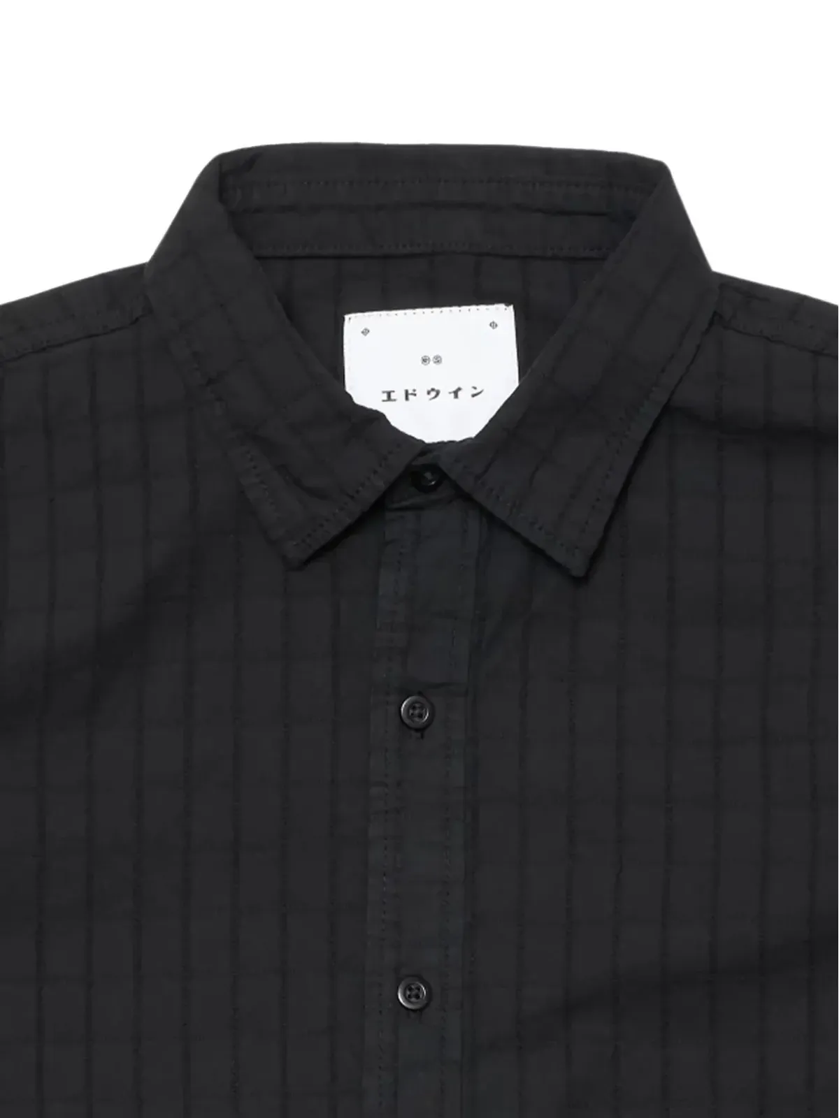 Edwin セバスチャン ストライプ柄シャツ ブラック - 画像4