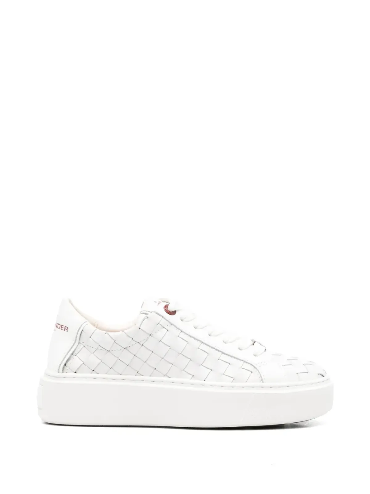 Alexander Smith London High woven-leather sneakers - White - 画像1