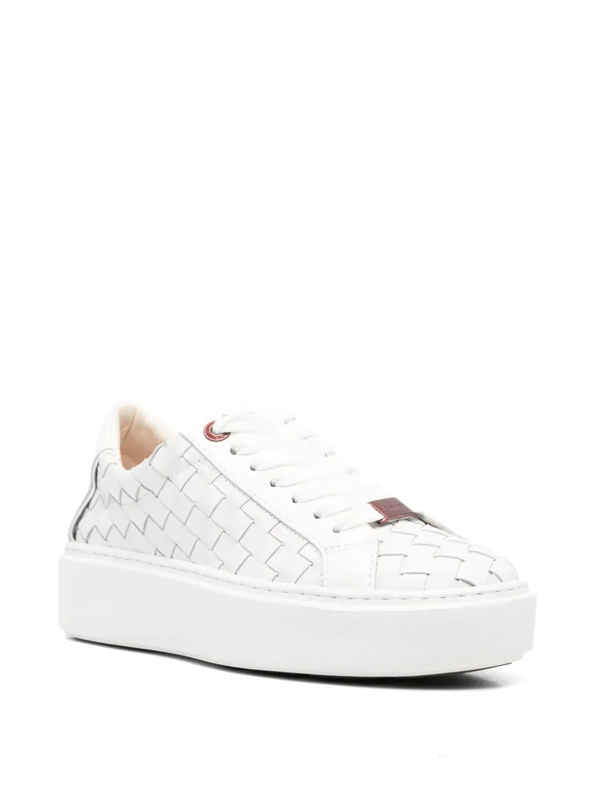 Alexander Smith London High woven-leather sneakers - White - 画像2