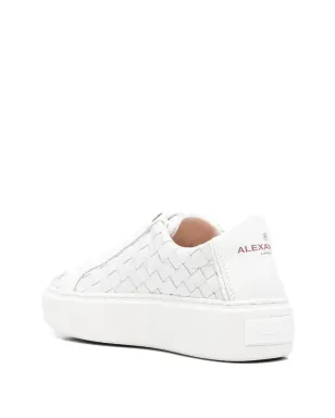 Alexander Smith London High woven-leather sneakers - White - サムネイル3