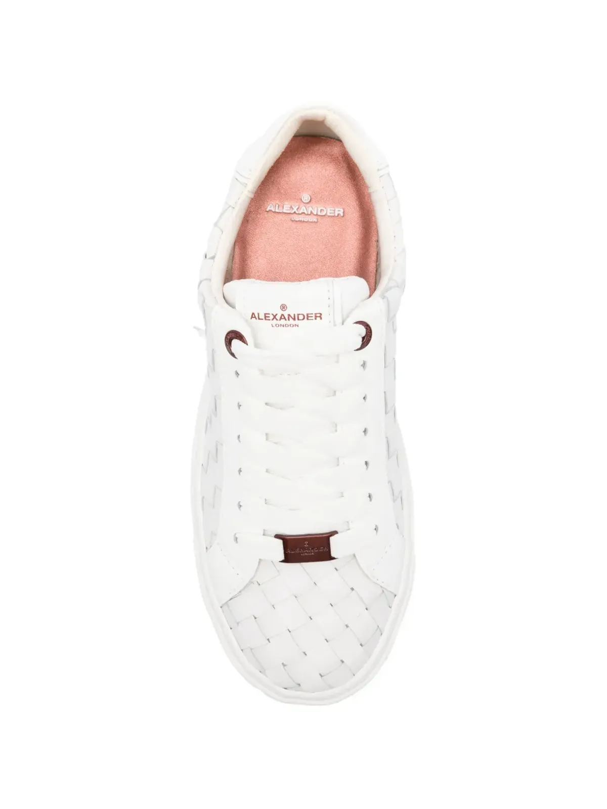 Alexander Smith London High woven-leather sneakers - White - 画像4