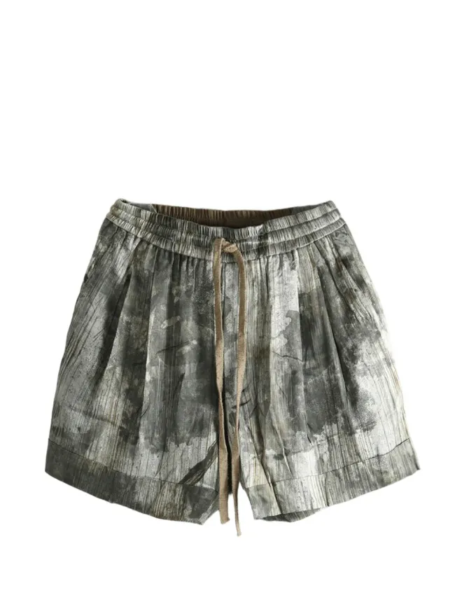 Ziggy Chen Ziggy Chen ドローコードプリントショーツの商品画像