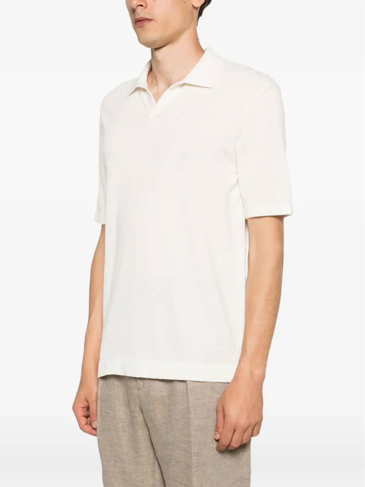 SCAGLIONE ポロカラーTシャツ - White - 画像3