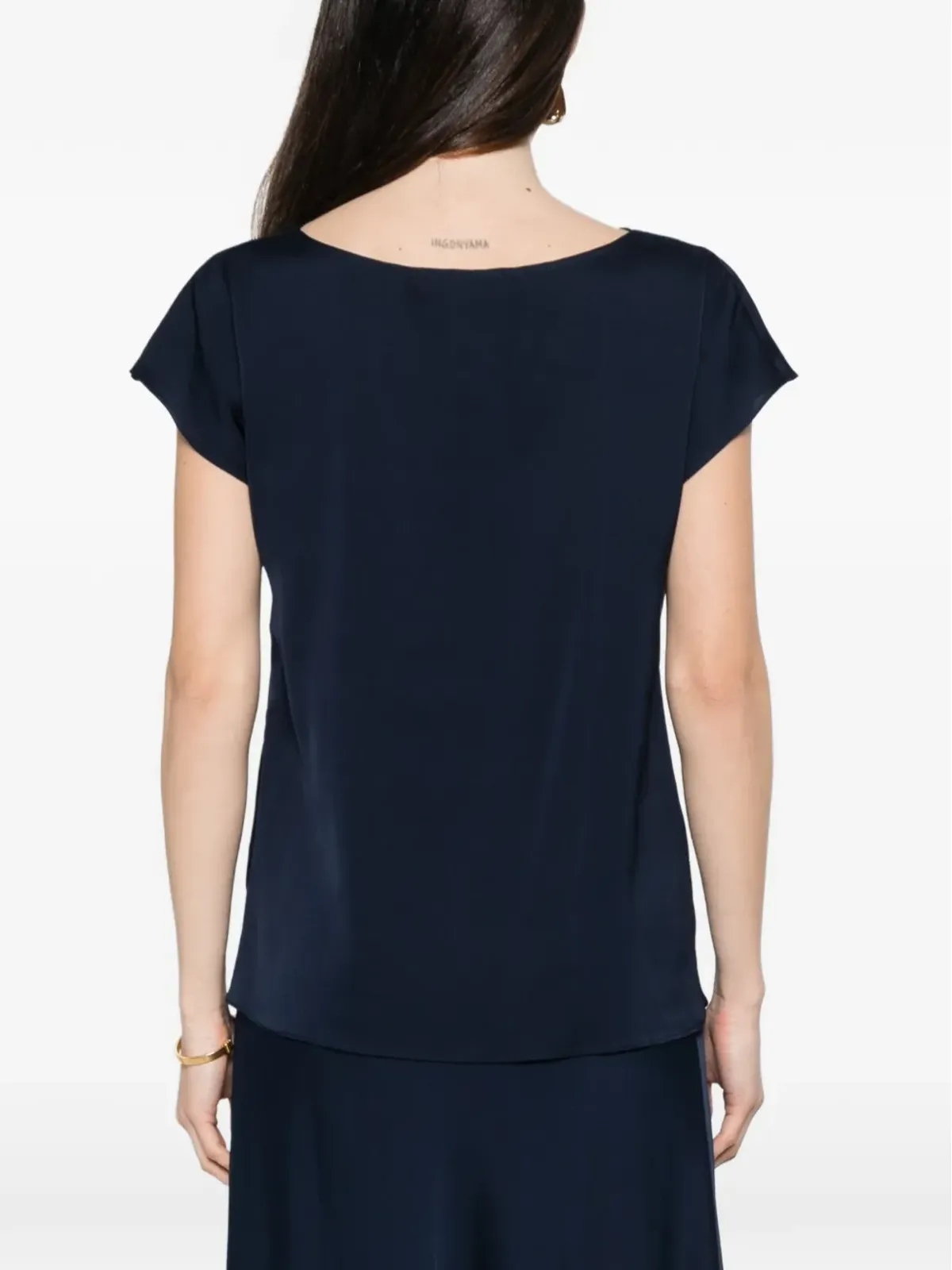 SILK95FIVE Mizner cowl-neck tie blouse - 画像4