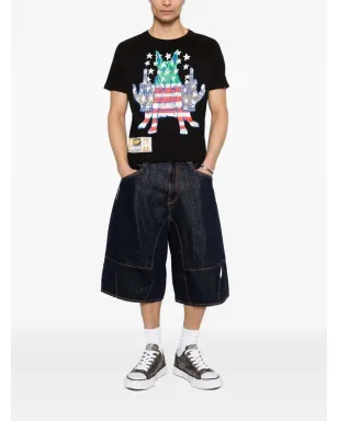 PDF デニムコントラストステッチショーツ - サムネイル2