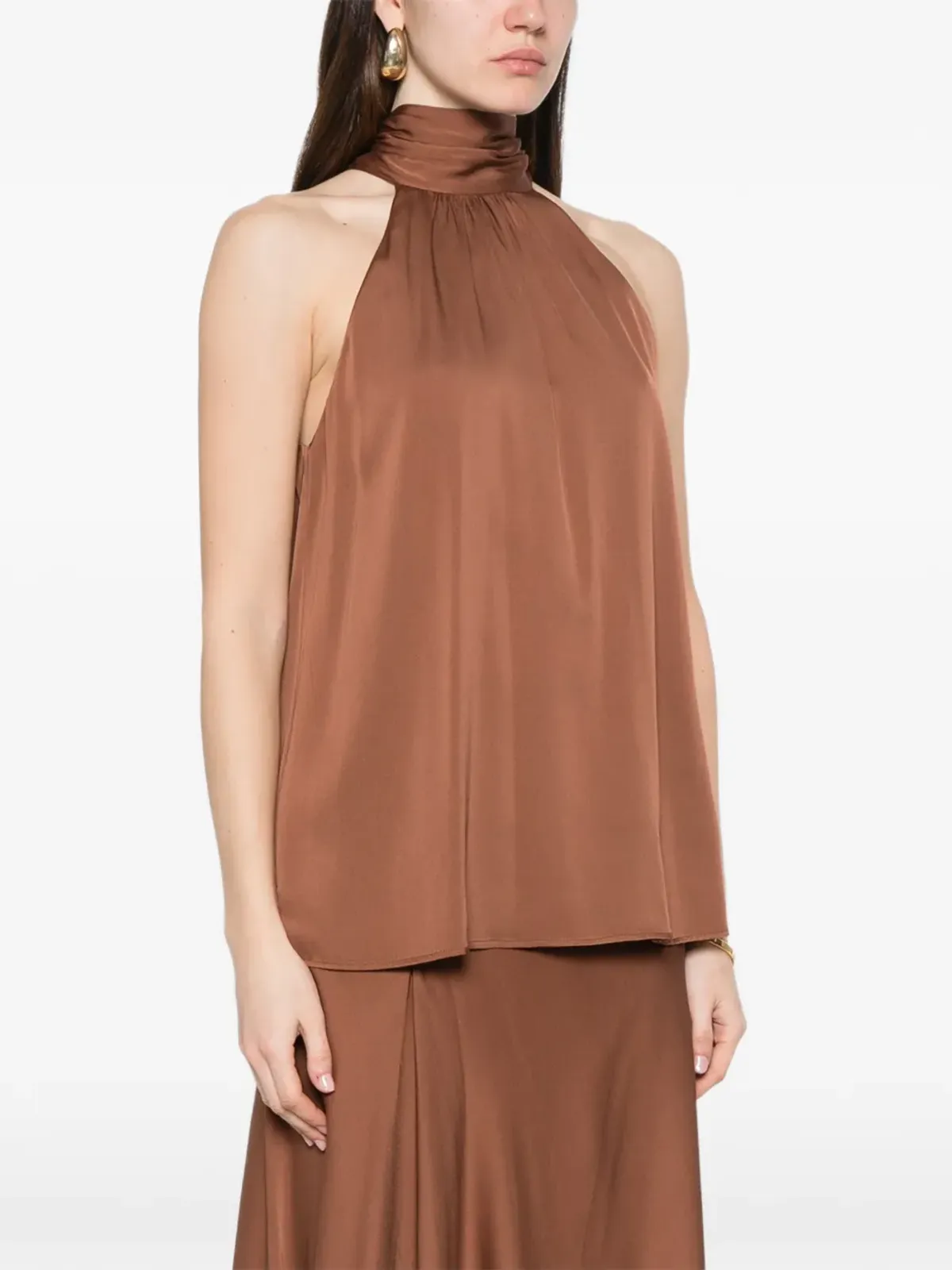 SILK95FIVE Villete halterneck blouse - 画像3