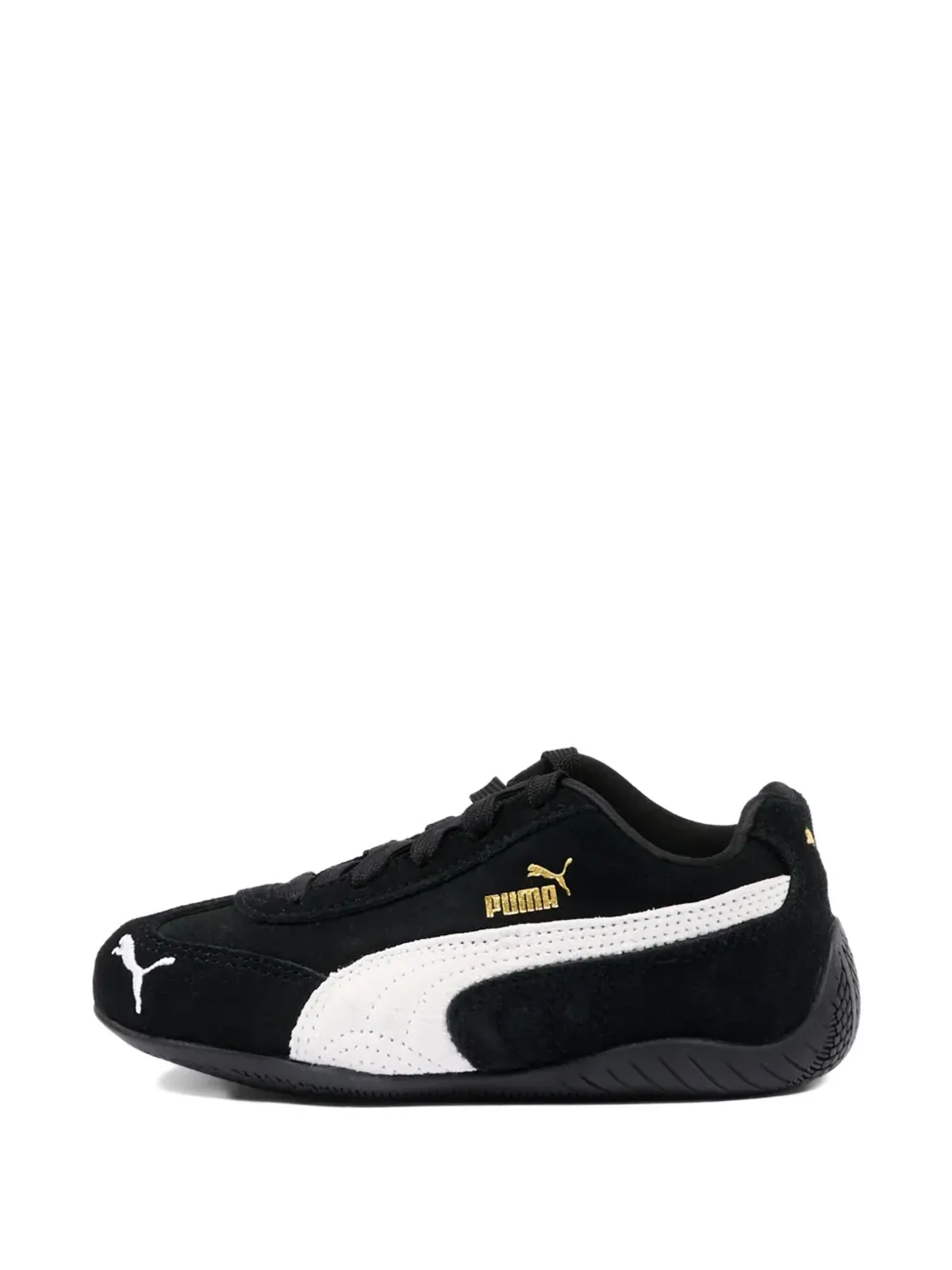 Puma Kids レースアップロゴスニーカー（ブラック） - 画像5