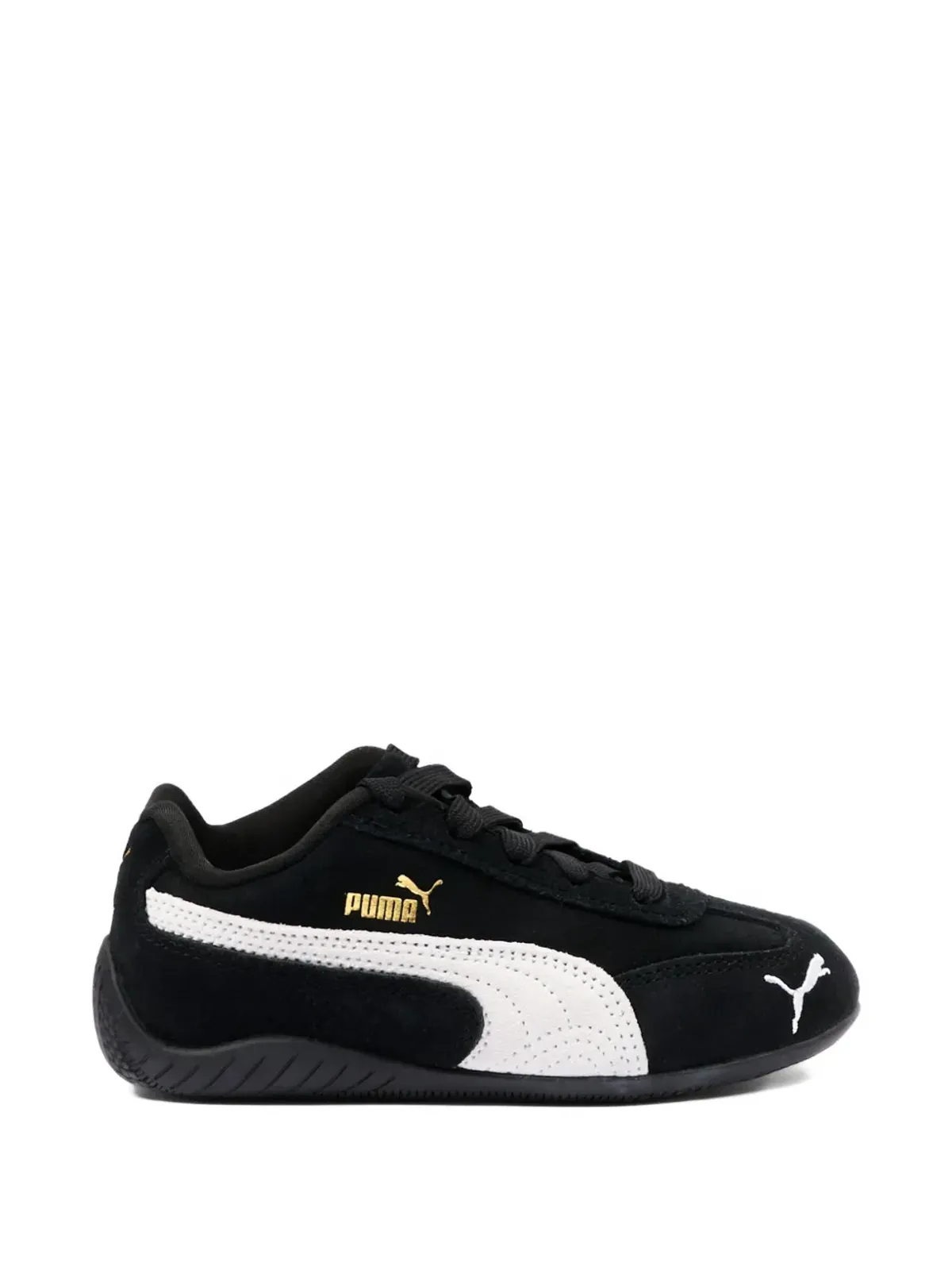 Puma Kids レースアップロゴスニーカー（ブラック） - 画像2