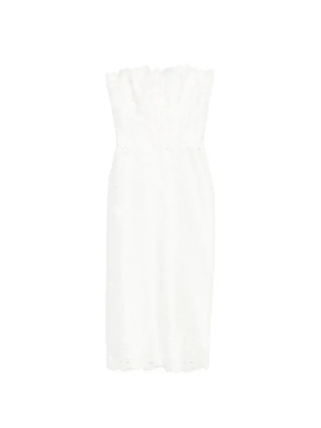 Costarellos Costarellos レースストラップレスミディドレスの商品画像