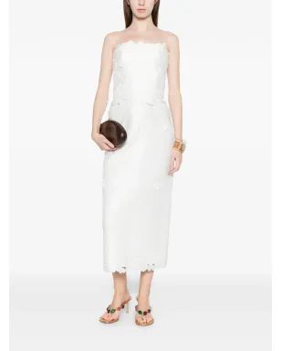 Costarellos レースストラップレスミディドレス - サムネイル2