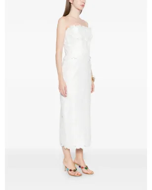 Costarellos レースストラップレスミディドレス - サムネイル3