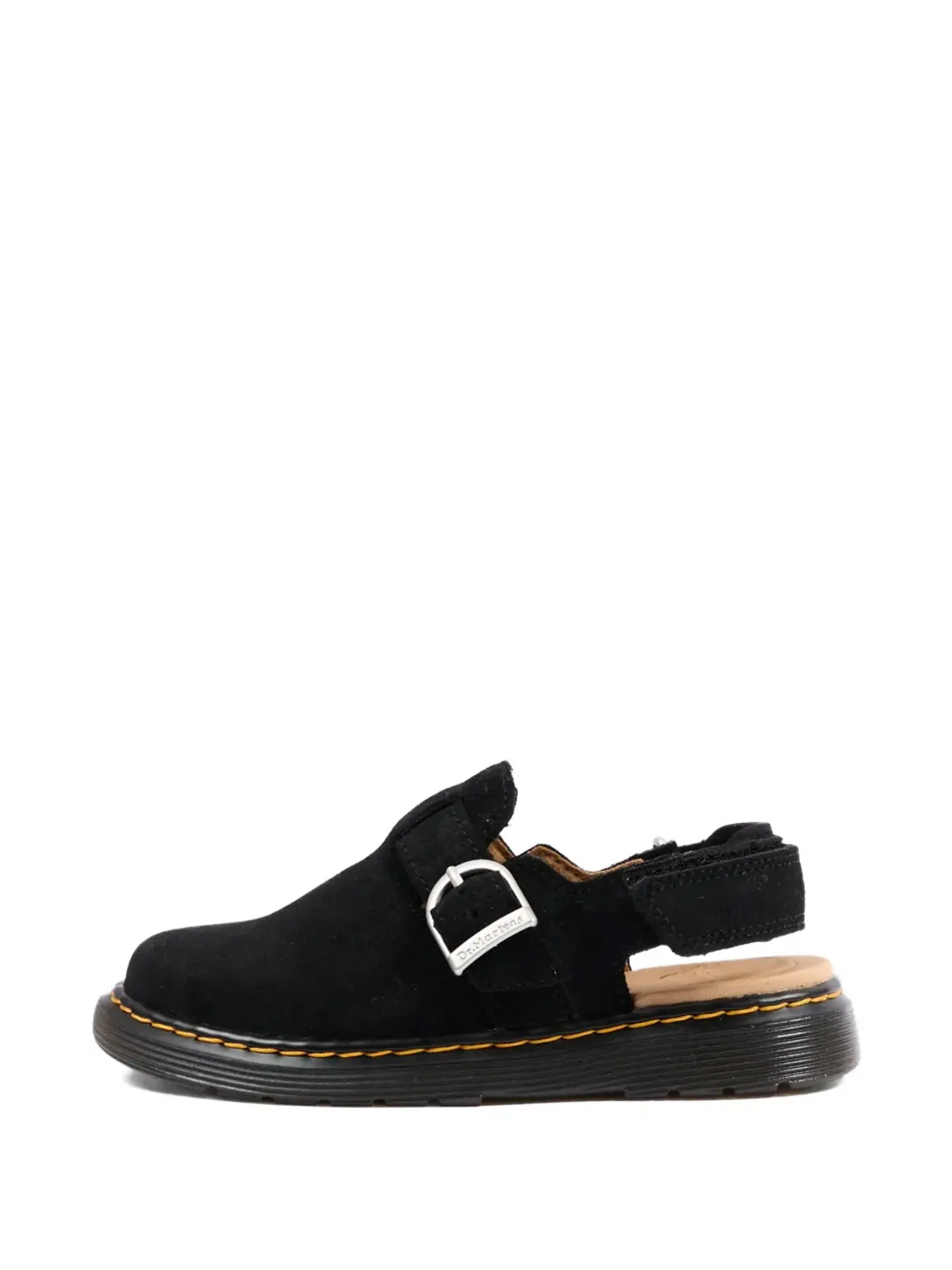 Dr. Martens Kids ジョージー バックル レザー ミュール ブラック - 画像5