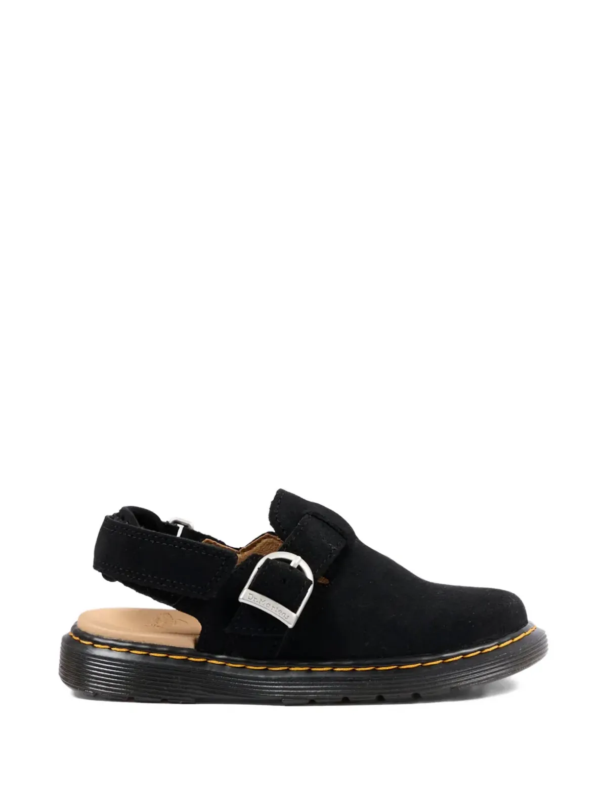 Dr. Martens Kids ジョージー バックル レザー ミュール ブラック - 画像2