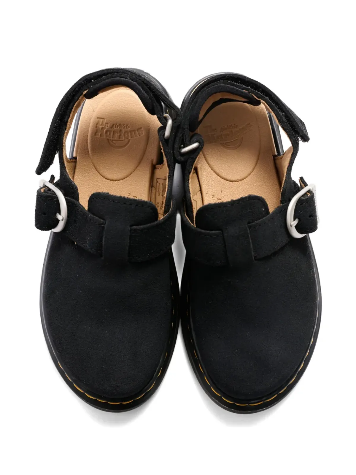 Dr. Martens Kids ジョージー バックル レザー ミュール ブラック - 画像4