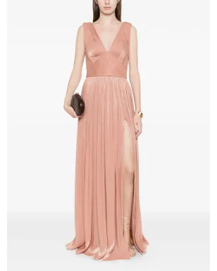 Costarellos Vネックプリーツマキシドレス - サムネイル2