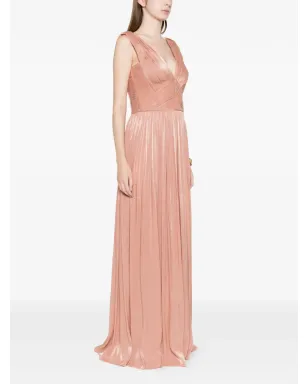 Costarellos Vネックプリーツマキシドレス - サムネイル3