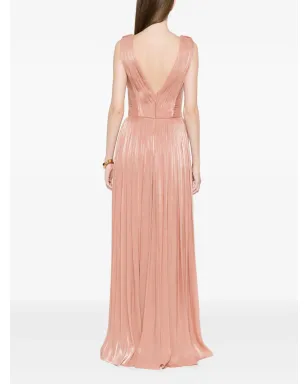 Costarellos Vネックプリーツマキシドレス - サムネイル4