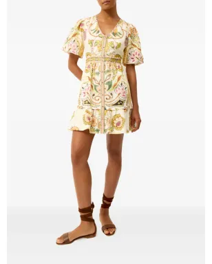 Marie Oliver Gwyneth V-neck floral print dress - Neutrals - サムネイル2