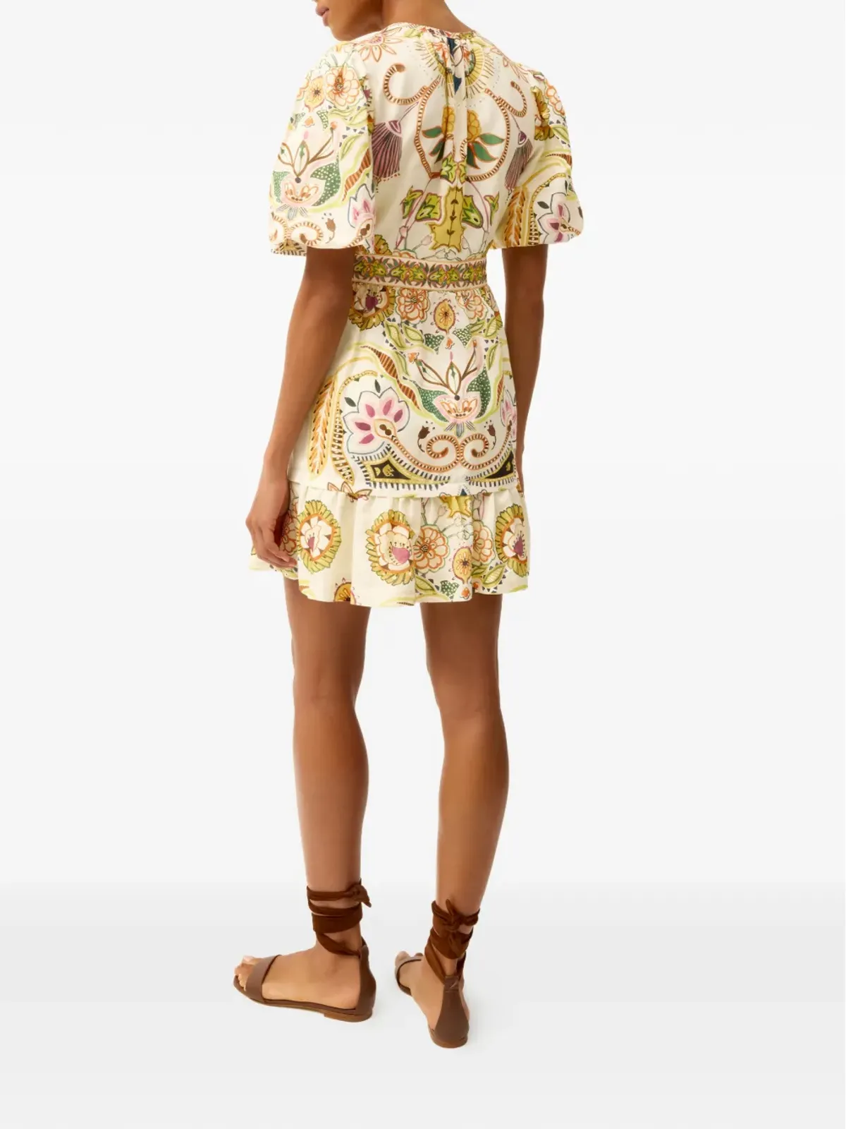 Marie Oliver Gwyneth V-neck floral print dress - Neutrals - 画像3