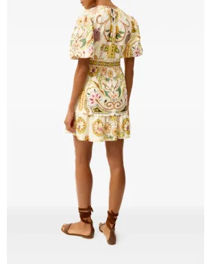 Marie Oliver Gwyneth V-neck floral print dress - Neutrals - サムネイル3