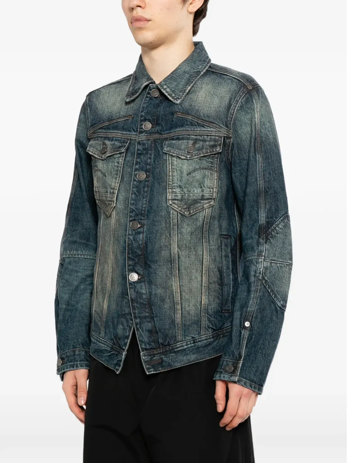 G-Star RAW デニムジャケット（胸フラップポケット2つ） - ブルー - 画像3