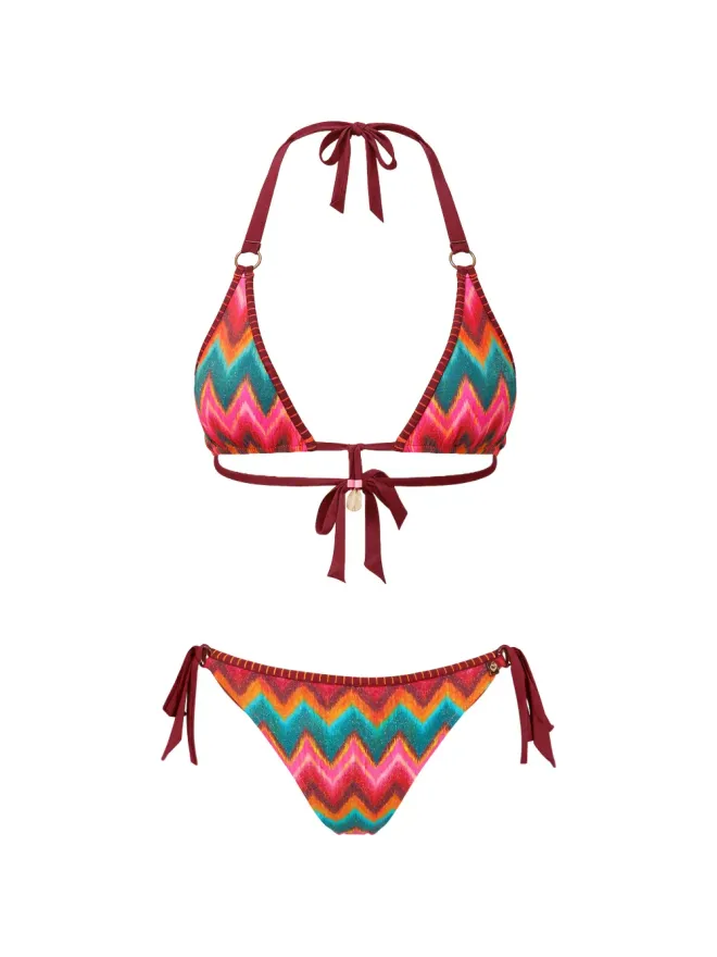 BANANA MOON BANANA MOON Sima Nalika tie-side chevron bikini bottoms - Redの商品画像