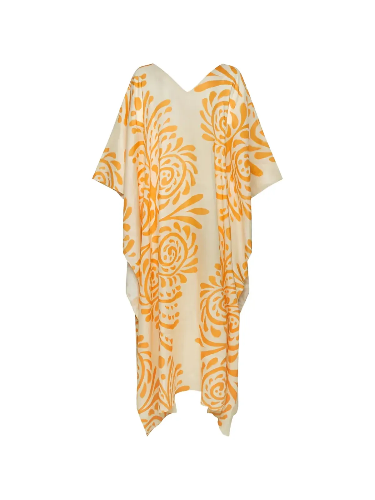 Juan de Dios Morena kaftan dress - Neutrals - 画像2