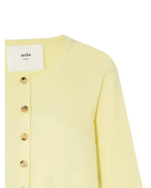 arch4 buttoned cardigan - Yellow - サムネイル2