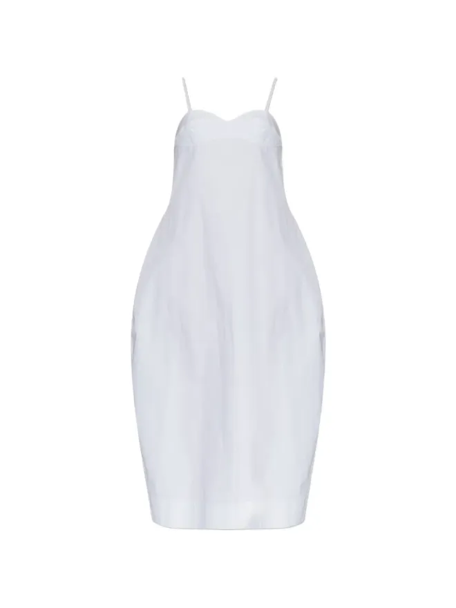 Rohe Róhe tie-fastening strap midi dress - Whiteの商品画像