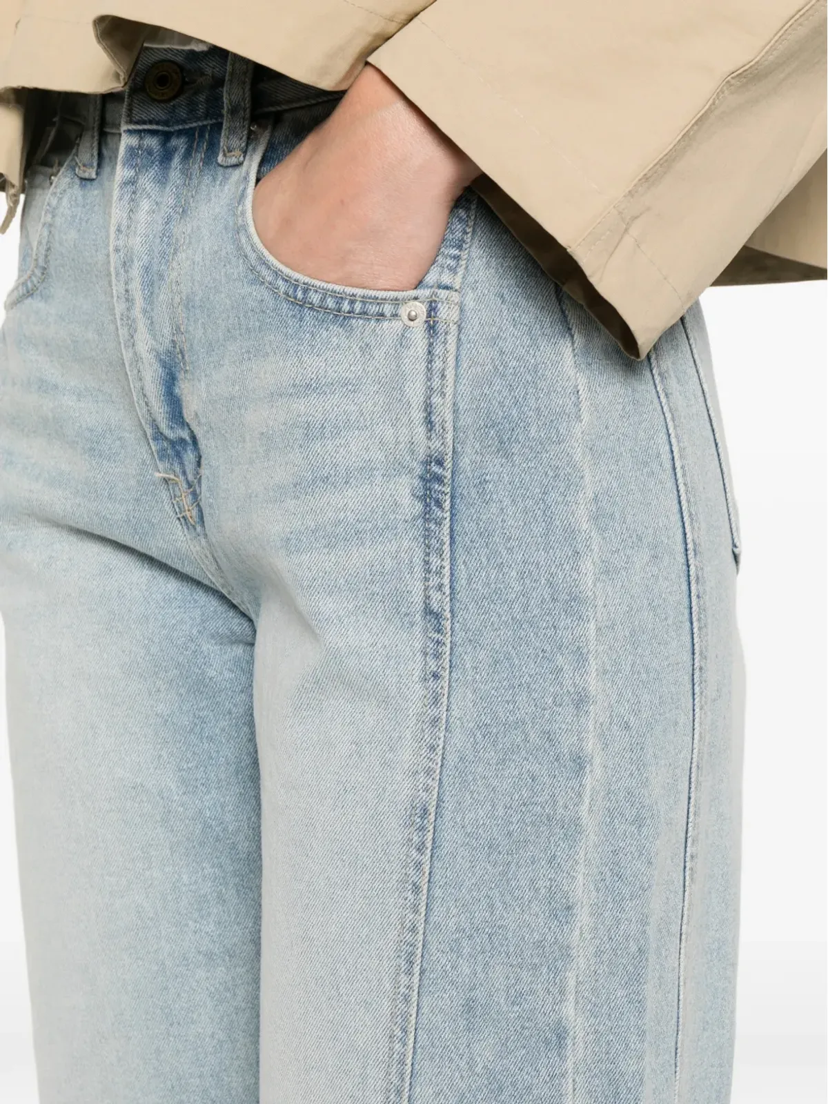 La Piscine banana frayed trousers - Blue - 画像5