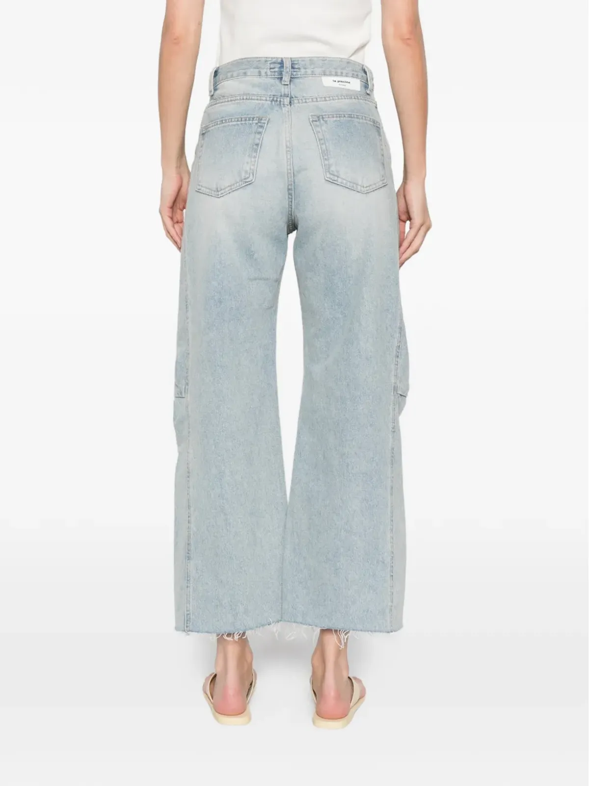 La Piscine banana frayed trousers - Blue - 画像4