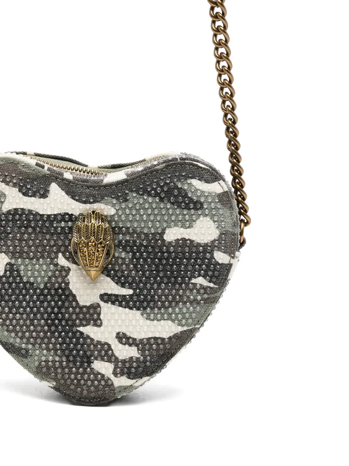 Kurt Geiger Kensington Heart X クロスボディバッグ（グリーン） - 画像3