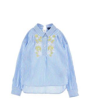Ermanno Scervino Junior ストライプ花柄シャツ - サムネイル1
