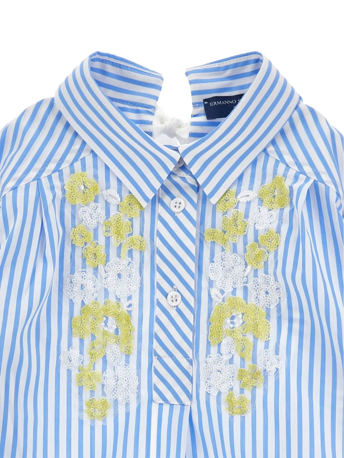 Ermanno Scervino Junior ストライプ花柄シャツ - 画像3