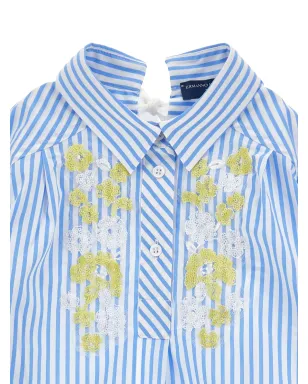 Ermanno Scervino Junior ストライプ花柄シャツ - サムネイル3