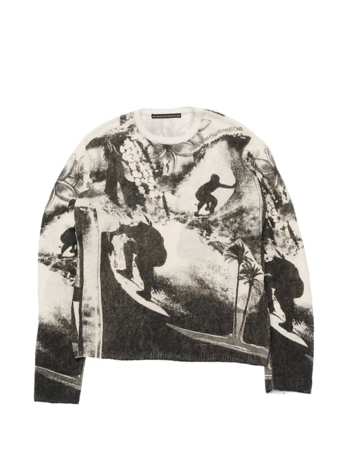 Stockholm Surfboard Club コラージュプリント トミーセーター - 画像1