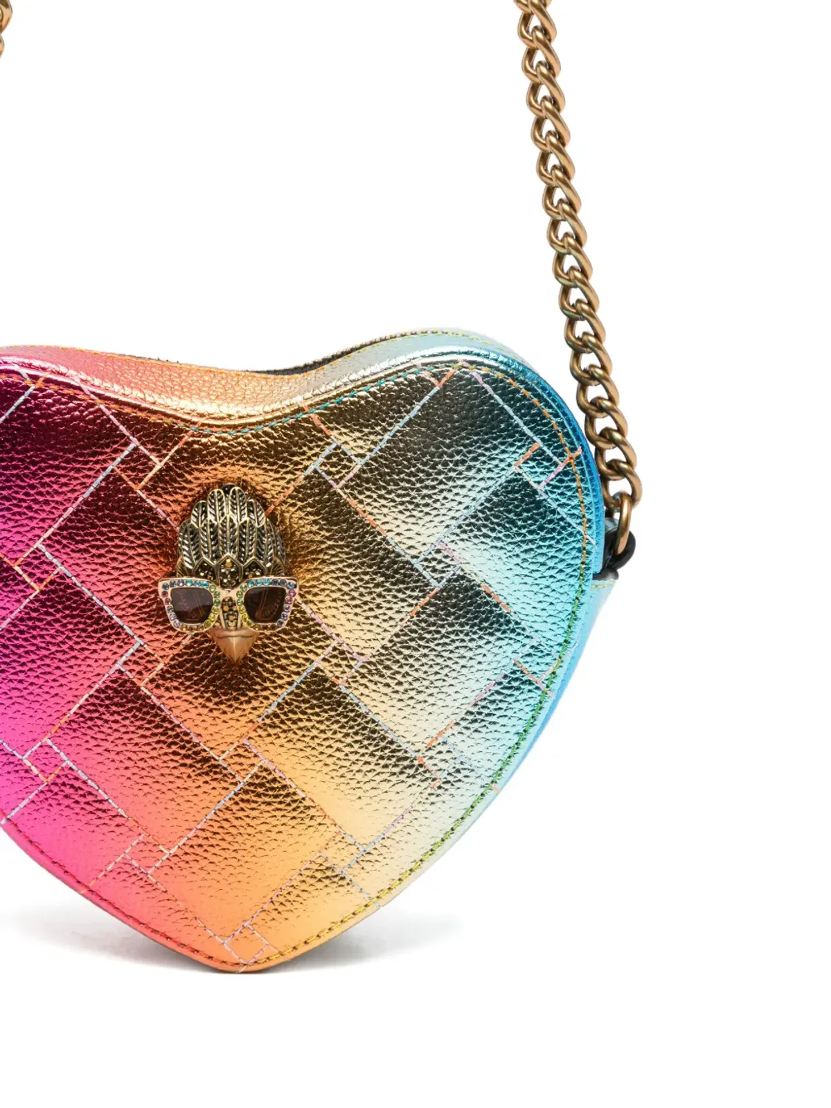 Kurt Geiger Kensington Heart X quilted crossbody bag - Pink - 画像3