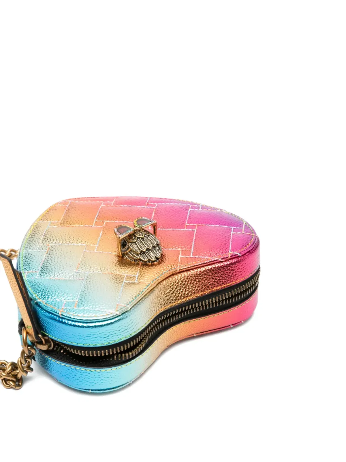 Kurt Geiger Kensington Heart X quilted crossbody bag - Pink - 画像4