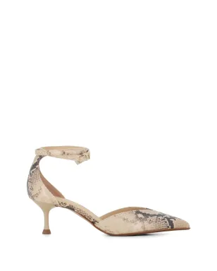 Sergio Levantesi Décolletè Camelia 6 Aspis ankle strap snakeskin pumps - Neutrals - サムネイル1