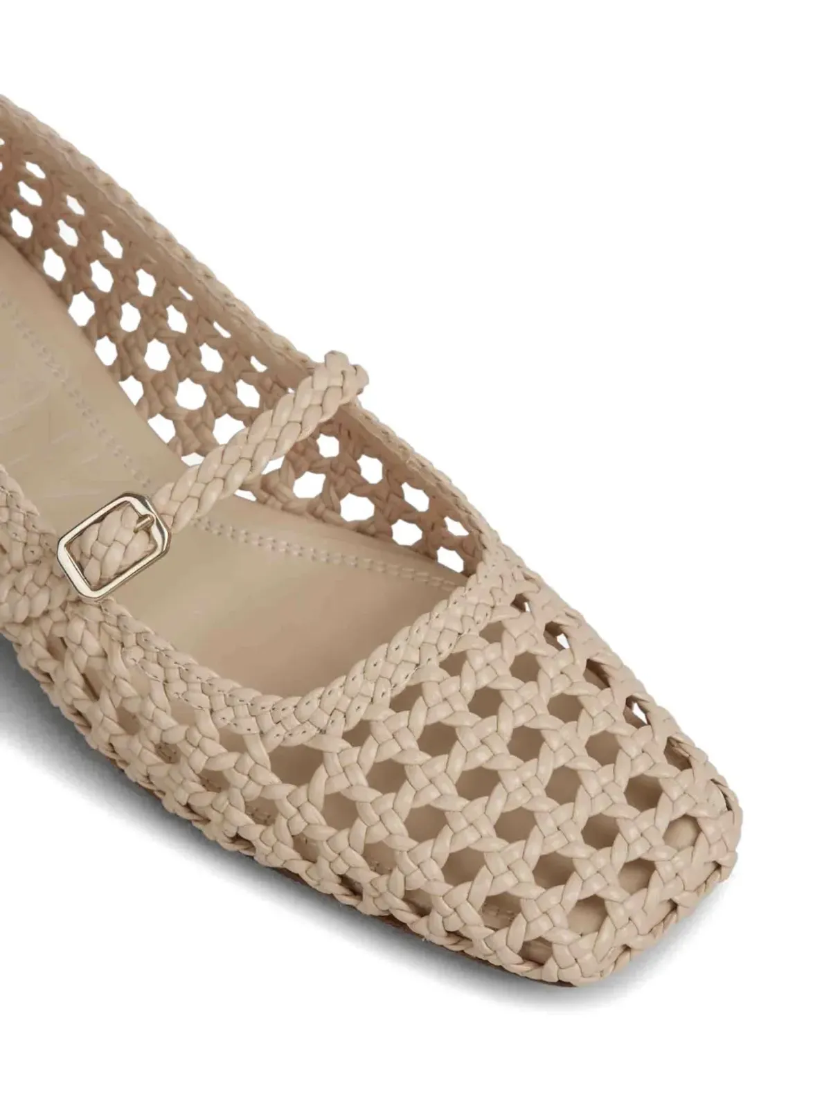 Souliers Martinez 編み込みレザー バレエフラット - 画像5