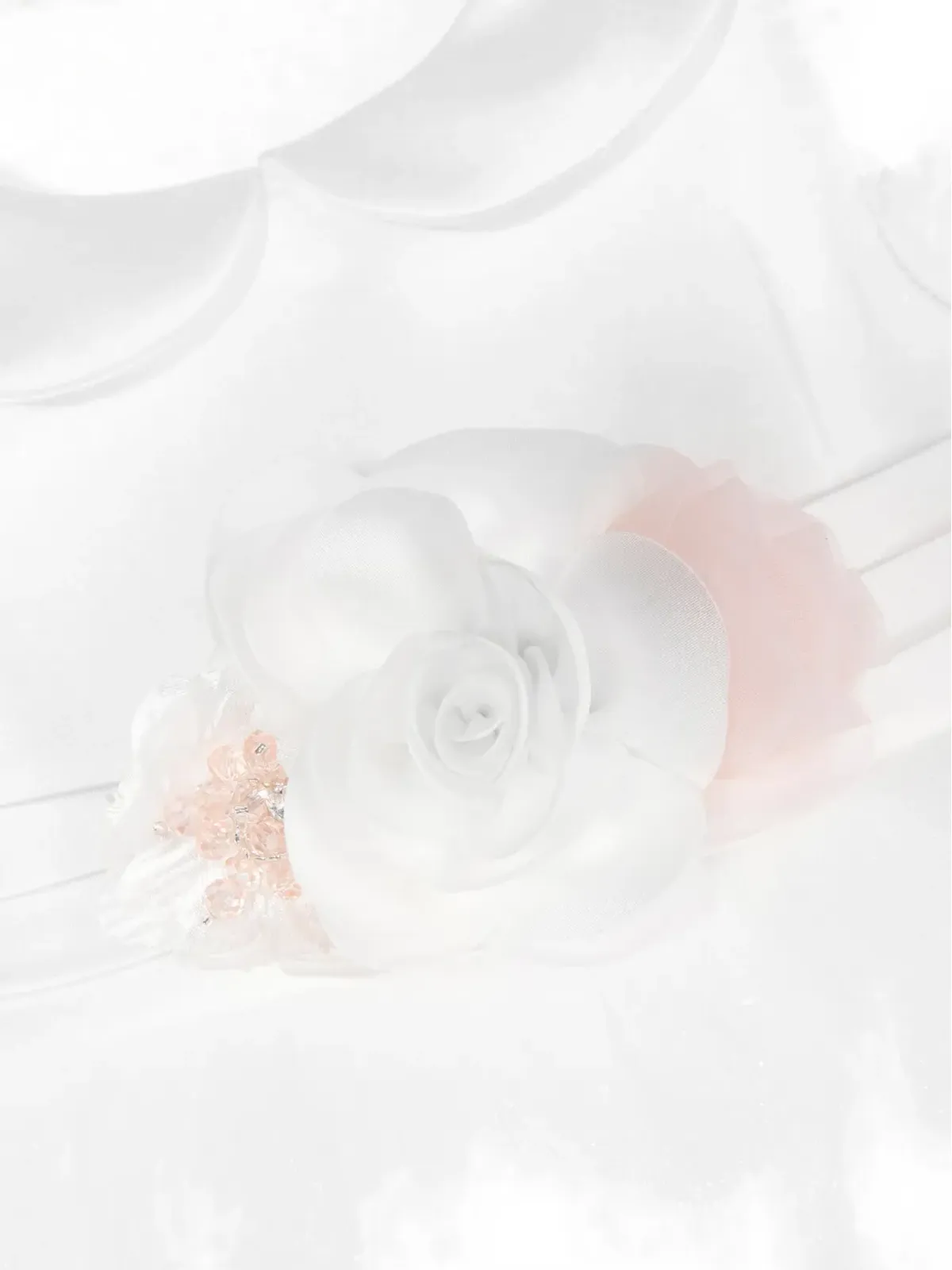 Dress & Fleur 花柄アップリケ付きドレスとヘッドバンドのセット - ホワイト - 画像5