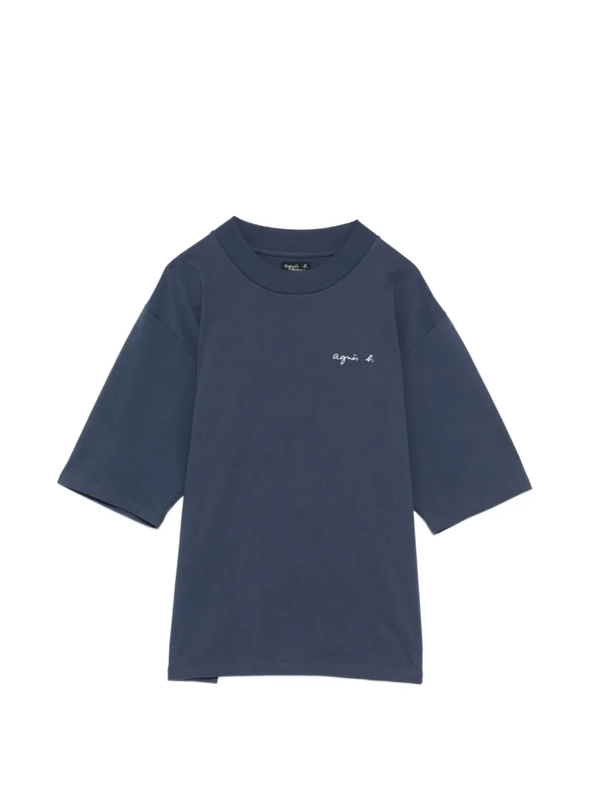 agnès b. 厚手コットン CHRISTOF Tシャツ ブルー - 画像1