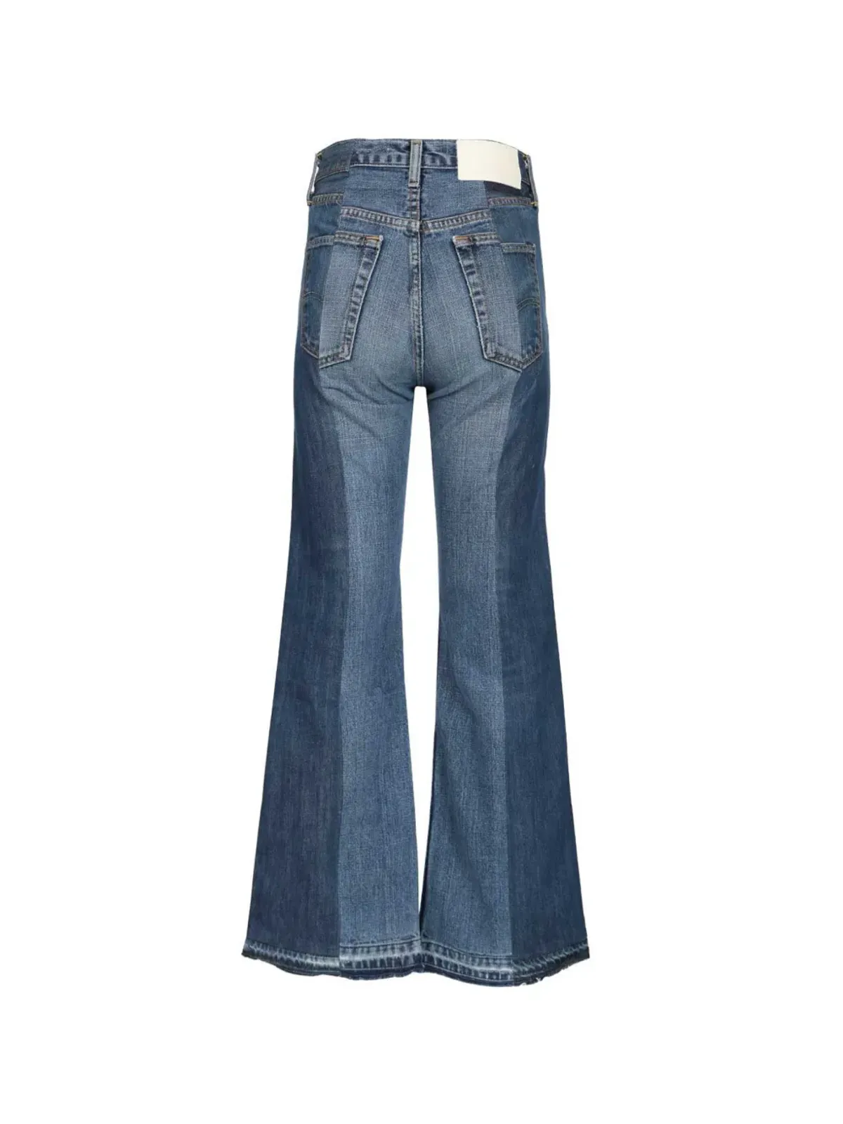 E.L.V. DENIM スリット入りワイドレッグアルコラジーンズ - 画像2