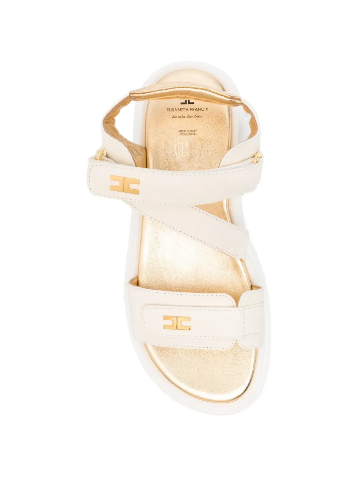 Elisabetta Franchi Kids タッチストラップサンダル - 画像3