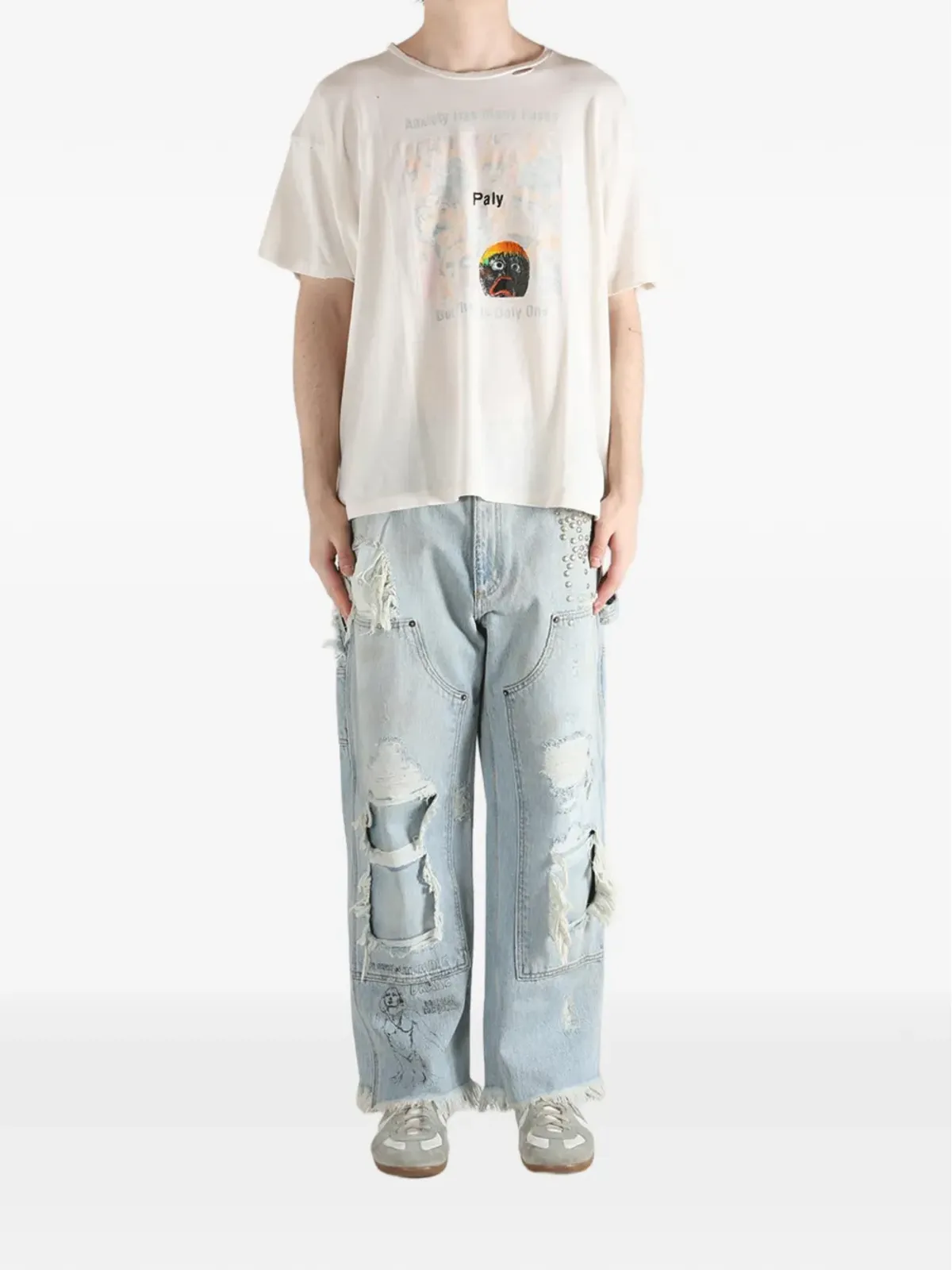 PALY HOLLYWOOD グラフィック クルーネック Tシャツ - 画像2